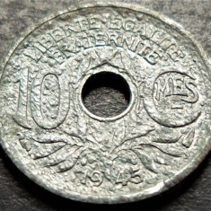 Moneda istorica 10 CENTIMES - FRANTA, anul 1945 * cod 5040 = Model mic