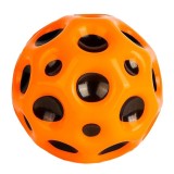 Minge Saltareata Hiperelastica, Cyrax, Space Moon Ball foarte Elastica, Antistress pentru Copii, Diametru 66 mm, Portocaliu