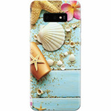 Husa silicon pentru Samsung Galaxy S10 Lite, Blue Wood Seashells Sea Star