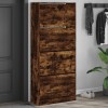 VidaXL Pantofar cu 4 sertare rabatabile, stejar fumuriu, 80x34x187,5cm 3214382