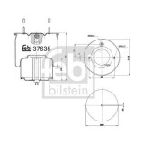 Burduf suspensie pneumatica Volvo FH12, FM10, FM12, FM7 Motor FH 12/340, FH 12/380, FH 12/390, FH 12/420, FH 12/430, FH 12/460, FH 12/500, FM