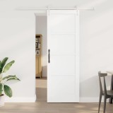 Cumpara ieftin Ușă glisantă Manual Alb 73.5 x 211 cm Lemn masiv de pin și oțel