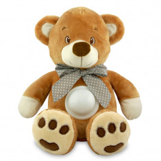 Ursulet de plus Baby Mix Puff Bear Maro cu muzica foto