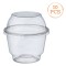 Boluri Plastice Reutilizabile, Model Transparent, Capacitate 0,285L, Set 10 Bucăți, Capac Inclus