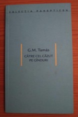 Catre cel cazut pe ginduri ganduri/ G. M. Tamas