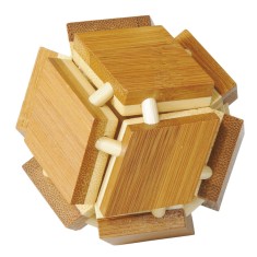 Joc logic IQ din lemn bambus 3D Magic Box