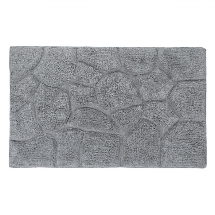 Covor Baie, Model Pietre, Gri, 50x80cm