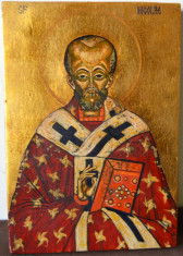 Sfantul Nicolae, icoana pe lemn foto