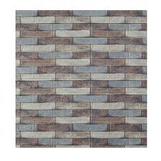 Set 10 placi tapet 3d, flippy, 70 x 77 cm, grosime 3 mm, din polietilena, model caramida, suprafata acoperita 5.3 mp, piatra colorata
