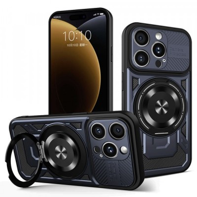 Husa pentru Apple iPhone 15 Pro Max, Techsuit, RuggedCam, Albastra foto