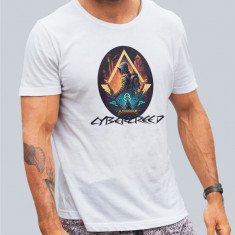 Tricou personalizat barbat "CYBER CREED" "Assassin's Creed", Alb, Marime XL