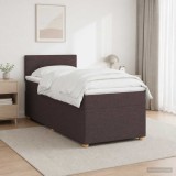 Cumpara ieftin Pat boxspring cu saltea Maro inchis 90 x 200 cm Tesatura