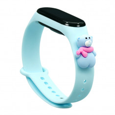 Strap Xmas Wristband for Xiaomi Mi Band 4 Mi Band 3 Christmas Silicone Strap Bracelet Blue (Teddy Bear) foto