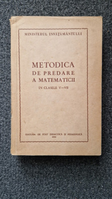 METODICA DE PREDARE A MATEMATICII IN CLASELE V-VII foto