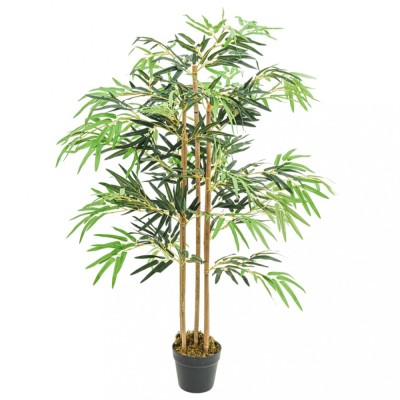 vidaXL Arbore din bambus artificial 730 de frunze 120 cm verde 358985 foto