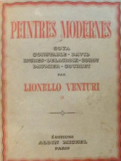 PEINTRES MODERNES par LIONELLO VENTURI , 1942 foto