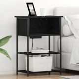 vidaXL Dulap de noapte Stejar negru 55 x 31 x 76 cm Lemn compozit