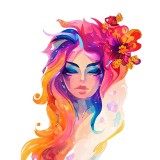 Cumpara ieftin Sticker decorativ, Woman, Portocaliu, 72 cm, 8462ST