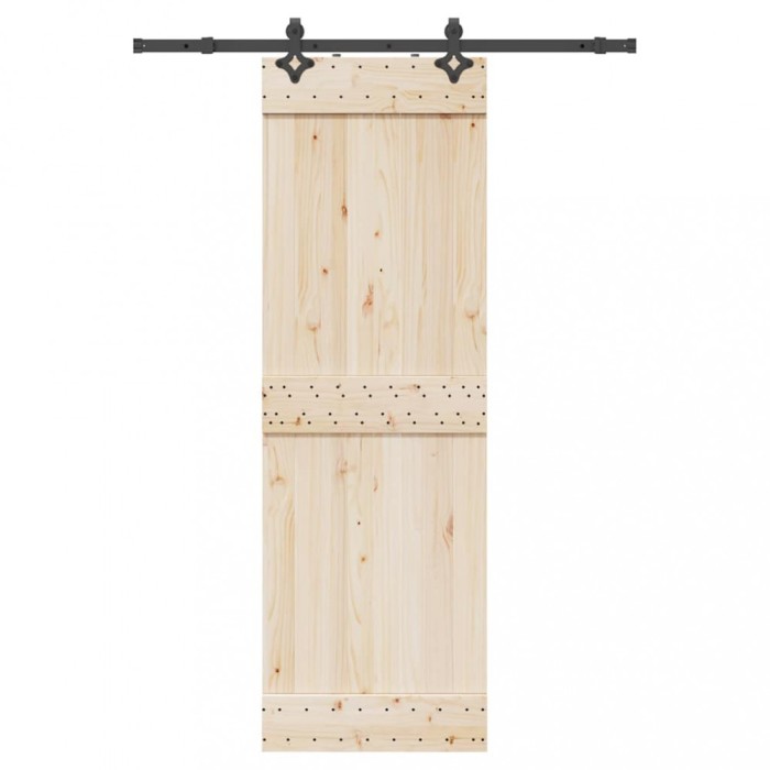 vidaXL Set feronerie pentru uși glisante, negru, 152,5 cm, oțel 4009706