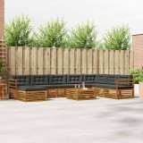 Cumpara ieftin Set de canapele de exterior 9 buc. 7-Locuri Natural si Antracit