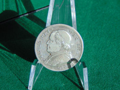 Moneda argint 1 lira 1867 (cr163) foto