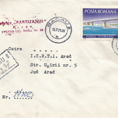 România, plic recomandat, circulat intern, 1973