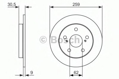 Disc frana TOYOTA AURIS (NRE15, ZZE15, ADE15, ZRE15, NDE15) (2006 - 2012) BOSCH 0 986 479 765 foto