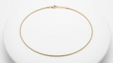 Cumpara ieftin LANTISOR ARGINT PLACAT CU AUR 925 MODEL COLIER FIX SNAKE TIGHT CHOKER