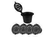 Cumpara ieftin Set 5 Capsule Reutilizabile din Plastic Ecologic si Inox, Compatibile cu Aparatele de Cafea Nespresso