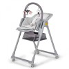 Scaun Masa Copii Kinderkraft Lastree 2 in 1 Transformabil Grey, Sezlong Bebelusi, Reglabil, Pliabil, Cos Accesorii, 0-3 ani (max 15 kg)