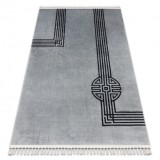 Covor AMOUR 53116D gri - Geometric, linii modern, elegant, 118x180 cm