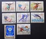 Ras Al Khaima (Emiratele Arabe Unite) 1968 Jocuri Olimpice de Iarnă Grenoble Serie Completa 8v Ștampilat - A90