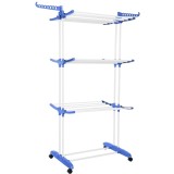 Uscator vertical pentru rufe, mobil si pliabil, cu doua umerase, 75x57x170cm, sarcina 15kg Household NewTrend