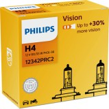 SET 2 BECURI FAR H4 P43t 60/55W 12V VISION PHILIPS