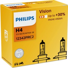 SET 2 BECURI FAR H4 P43t 60/55W 12V VISION PHILIPS