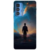 Husa compatibila cu Motorola Moto G22 model Nebula, Silicon, TPU, Viceversa, Transparent, Carcasa