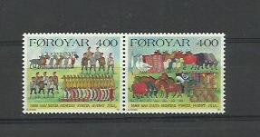 Foroyar Feroe Danemarca MNH 1994 - ferma animalelor traditii craciun