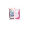 Husa Silicon S-Line Pink/Transparent Apple iPhone 5