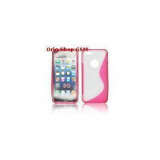 Husa Silicon S-Line Pink/Transparent Apple iPhone 5