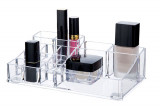 Cumpara ieftin Organizator pentru cosmetice Compactor, 14 compartimente, transparent