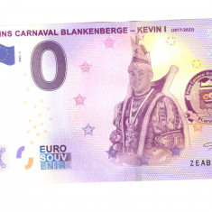 Bancnota souvenir Belgia 0 euro Prins Carnaval Blankenberge - Kevin I, 2022-1