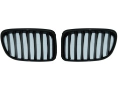 Grila masca fata fata BMW X1 (E84), 2012-08.2015, partea stanga, negru, negru lucios; TUNING,