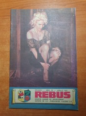 revista rebus aprilie 1992 - revista de divertisment - total necompletata