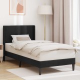 vidaXL Cadru de pat cu headboard Negru 90 x 190 cm Catifea 42027477