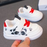 Adidasi albi pentru copii - Little Panda (Marime Disponibila: Marimea 20)