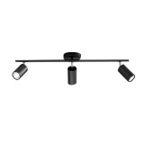 Cumpara ieftin Aplica cu 3 spoturi orientabile, dulie GU10, culoare corp negru, montaj tavan/perete