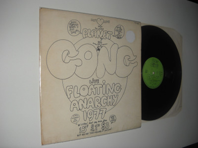 Planet Gong (cu Daevid Allen): Live Floating Anarchy 1977 (1978) vinil, VG+/VG+ foto