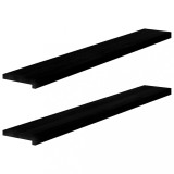 VidaXL Pervaz 2 buc lemn masiv de Maro &icirc;nchis 140x20x2 cm 4009179