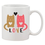 Cana alba personalizata &#039;Cats in love&#039;, INOVATIX&reg;. 330ml, Oem