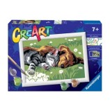 Set pictura pe numere Ravensburger - Catelus si pisicuta